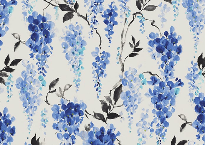 Wisteria Silk, Ink Blue - Motorised Roman Blind - Image 7